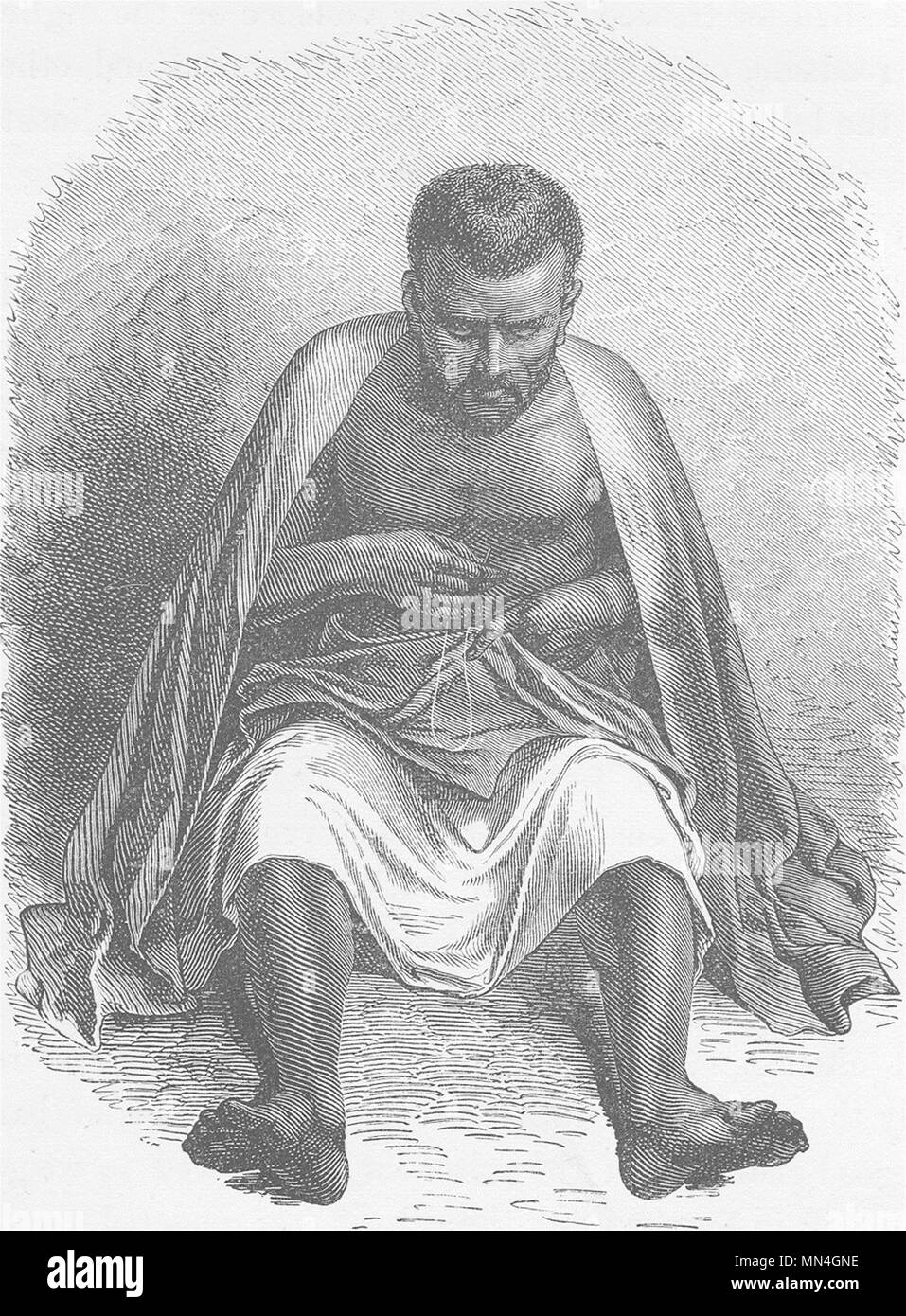 ETHIOPIA. Abyssinian Tailor 1890 old antique vintage print picture ...