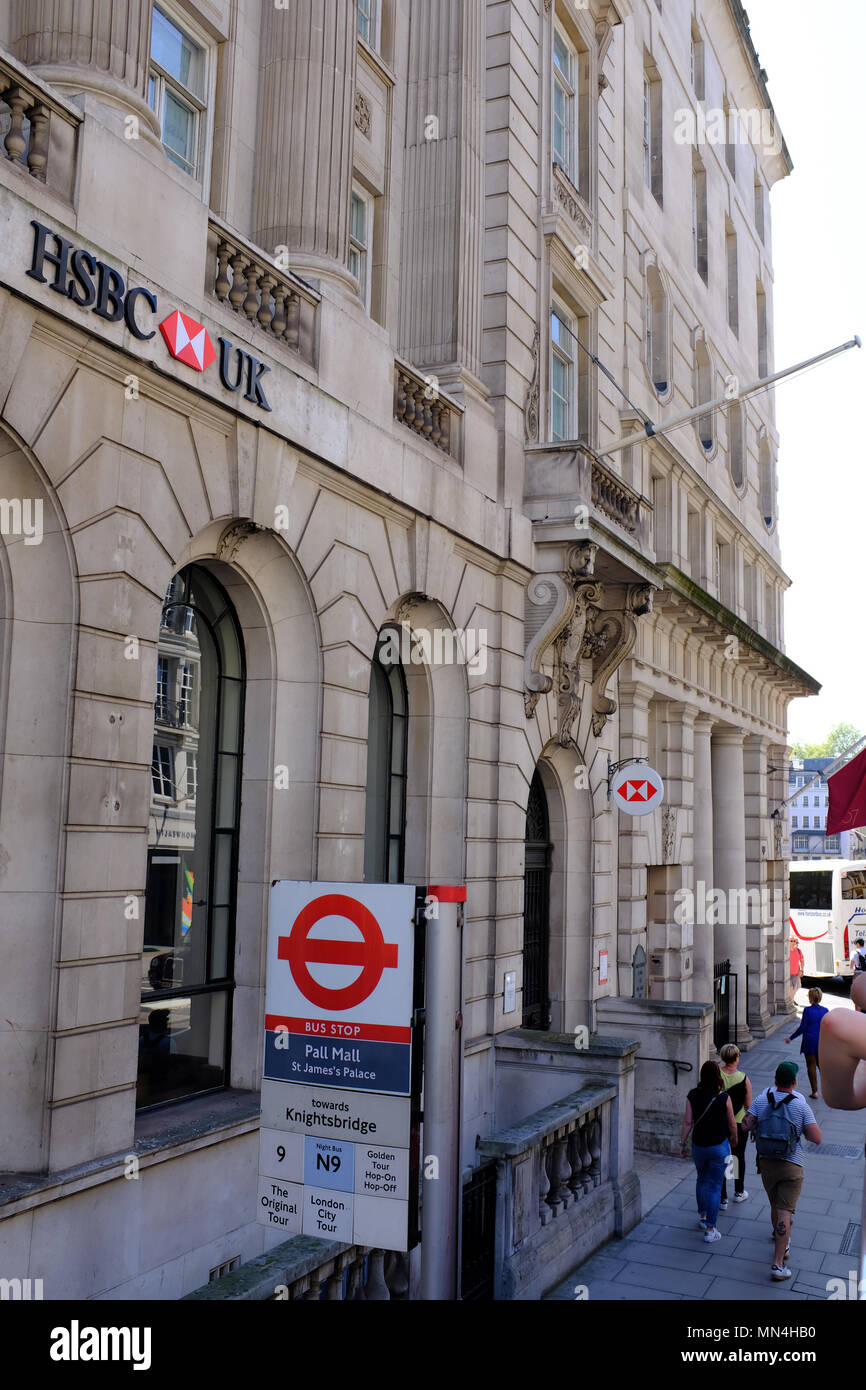 HSBC Pall Mall London Stock Photo