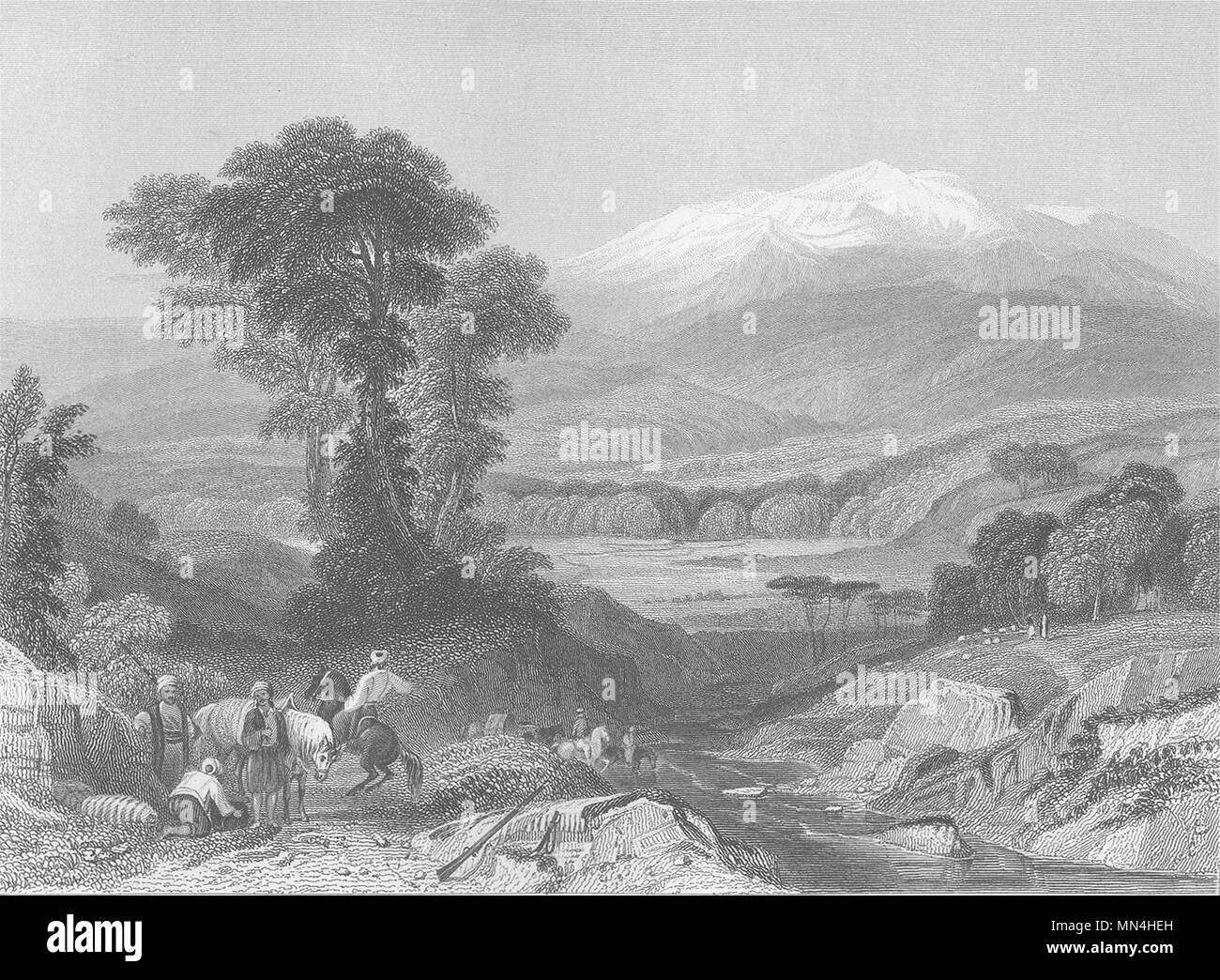 GREECE. Mount Olympus ; Finden 1833 old antique vintage print picture Stock Photo