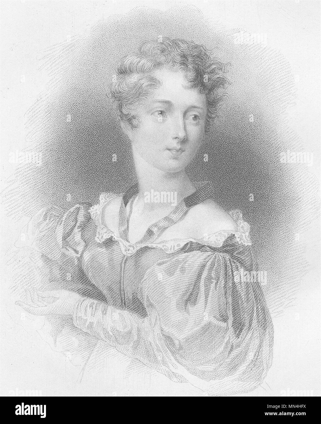 WRITERS. Rt Isle Lady Caroline Lamb; Finden 1833 old antique print picture Stock Photo