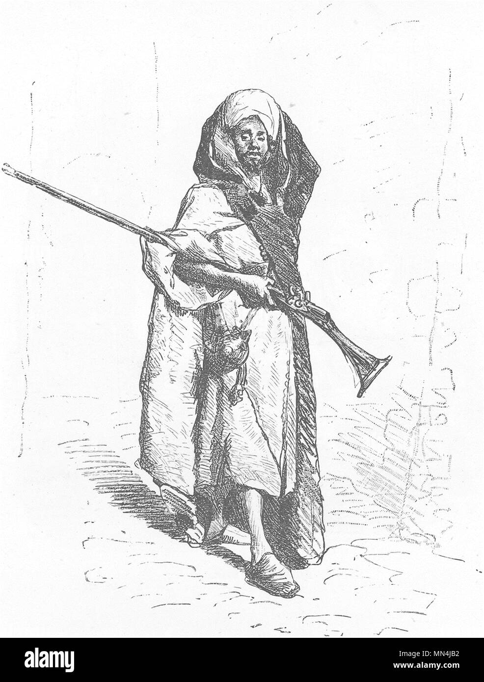 MOROCCO. A Moorish soldier 1882 antique vintage print picture Stock ...