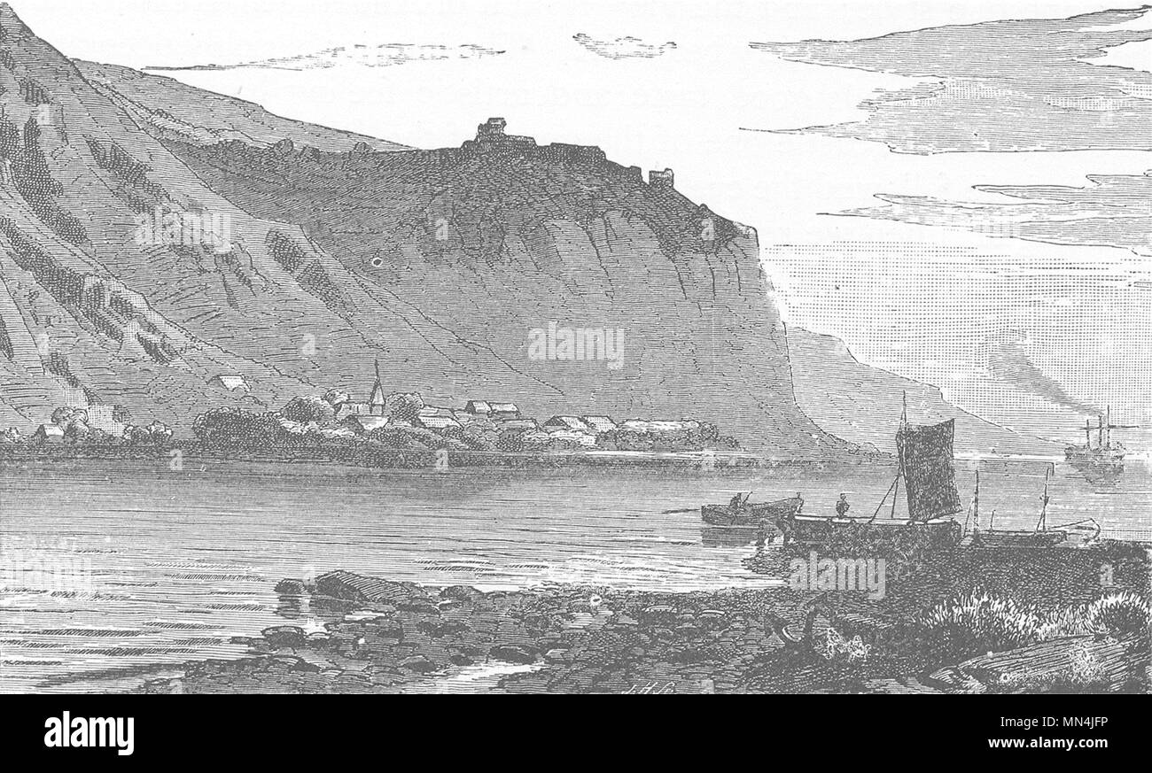 GERMANY. Castle of Hammerstein, Brohl 1903 old antique vintage print