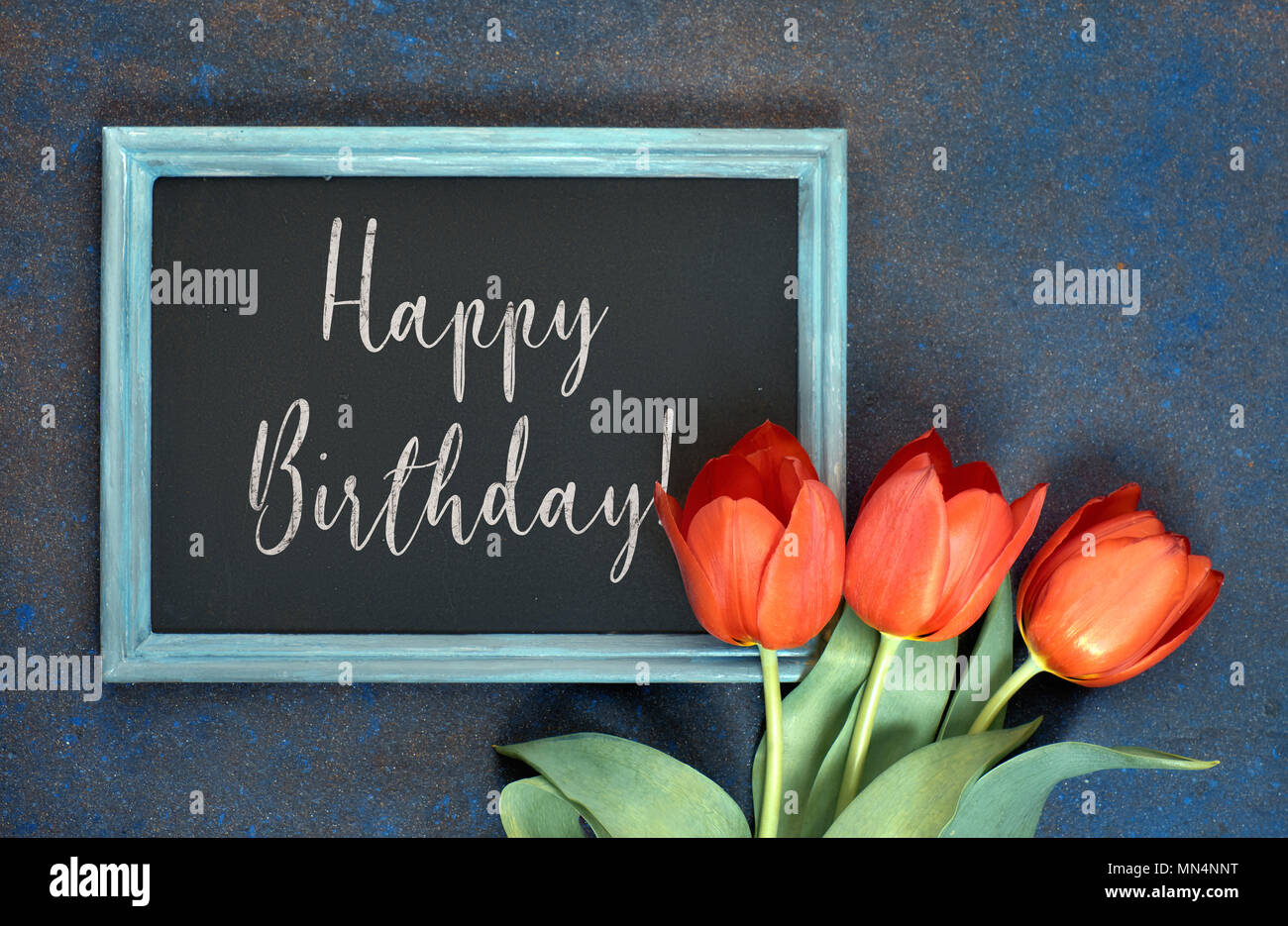Happy Birthday Flowers on Red Background - Free Stock Photo