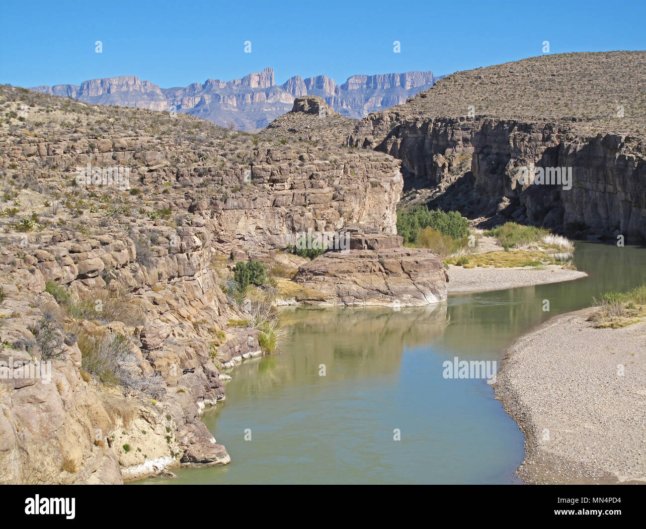 Rio Grande River Flowing Through A Canyon Along The Mexican Border Big Bend National Park Texas Usa Stock Photo Alamy