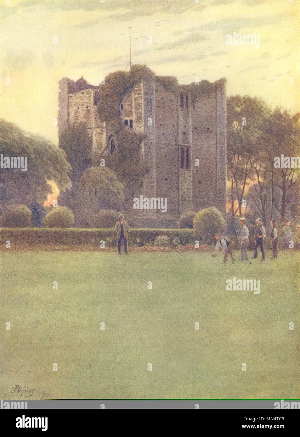 GUILDFORD. Guildford Castle. Surrey 1914 old antique vintage print