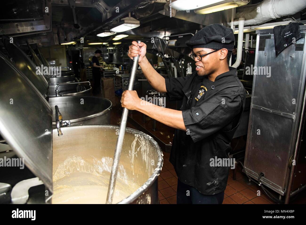 170821NLN243014 PORTSMOUTH, Va. (Aug. 21, 2017) Culinary Specialist 3rd Class Anthony August