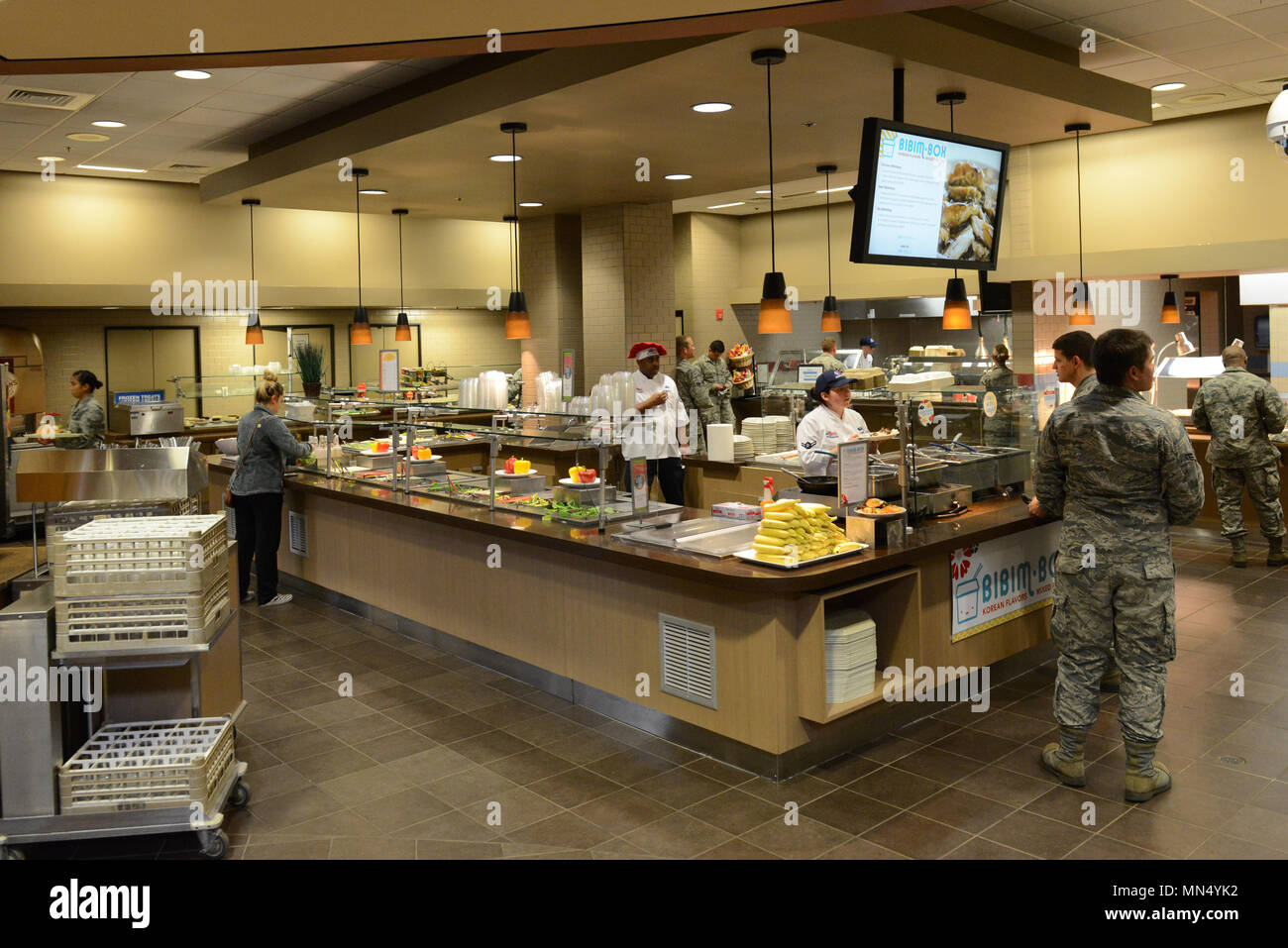 The Iditarod Dining Facility grill line serves and prepares meals for