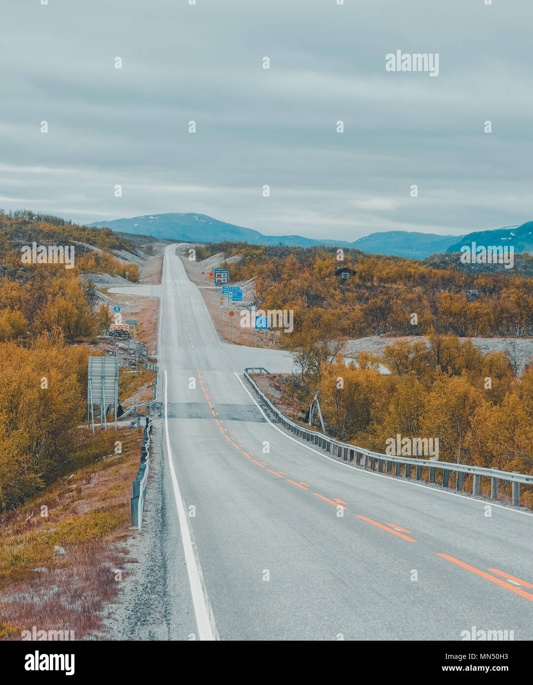 Border Crossing Between Finland And Norway North Of Kilpisjarvi On A Summer Day Border Crossing Is 200m Along The Road A Head Stock Photo Alamy
