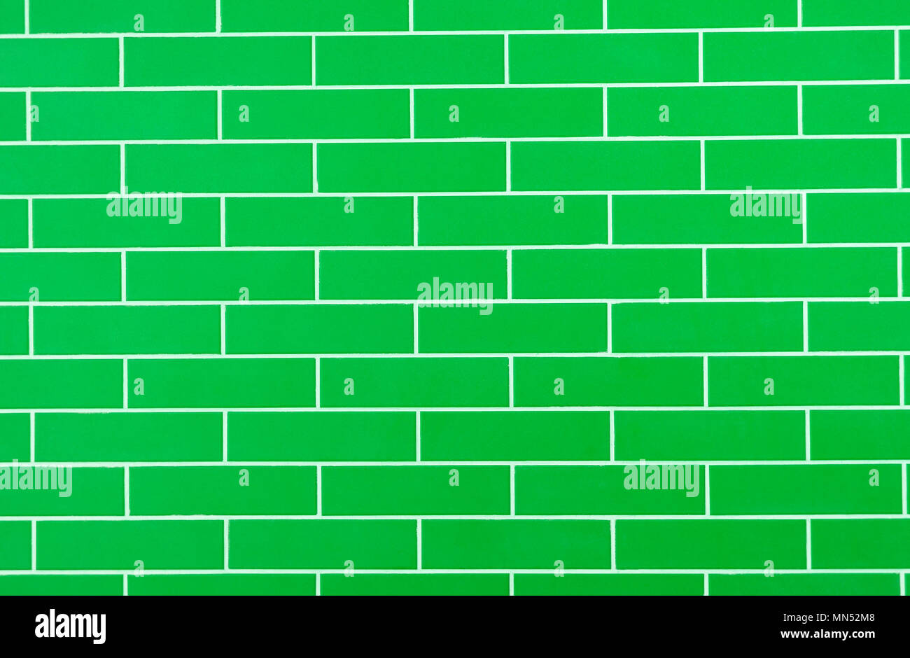 green background of brick wall texture Stock Photo - Alamy