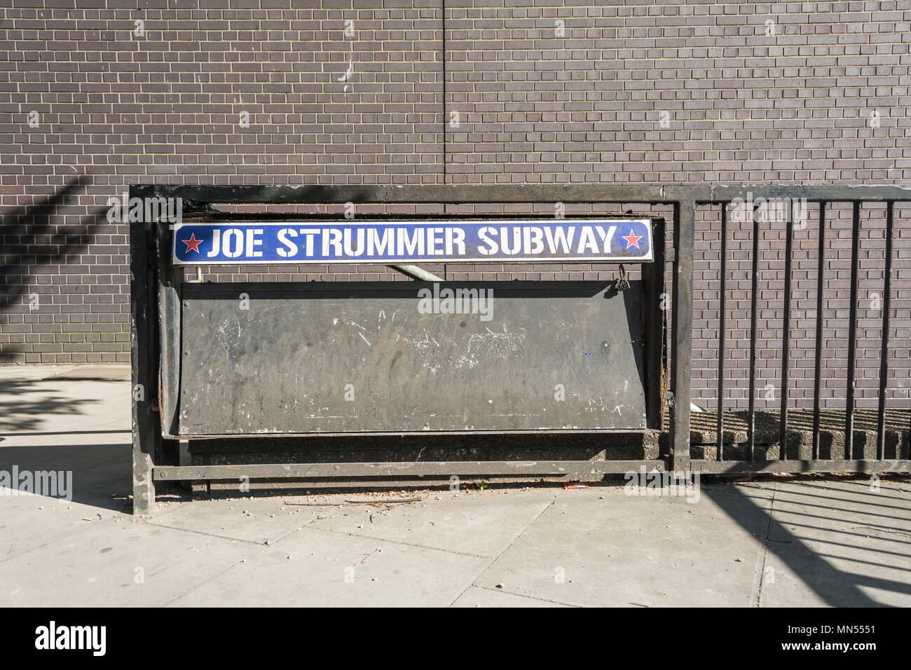 Joe Strummer Subway near Edgware Road tube station where Joe used to busk before finding fame with the Clash. Stock Photo