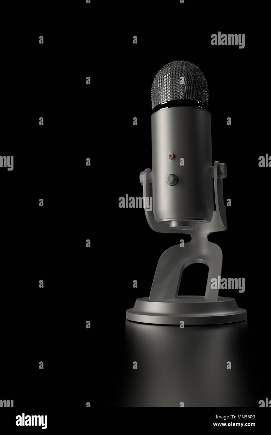 Isolated Microphone illustration Stock Photo
