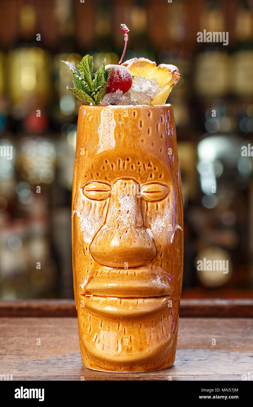 "Mai Tai" is an alcoholic cocktail based on rum, orange liqueur, almond