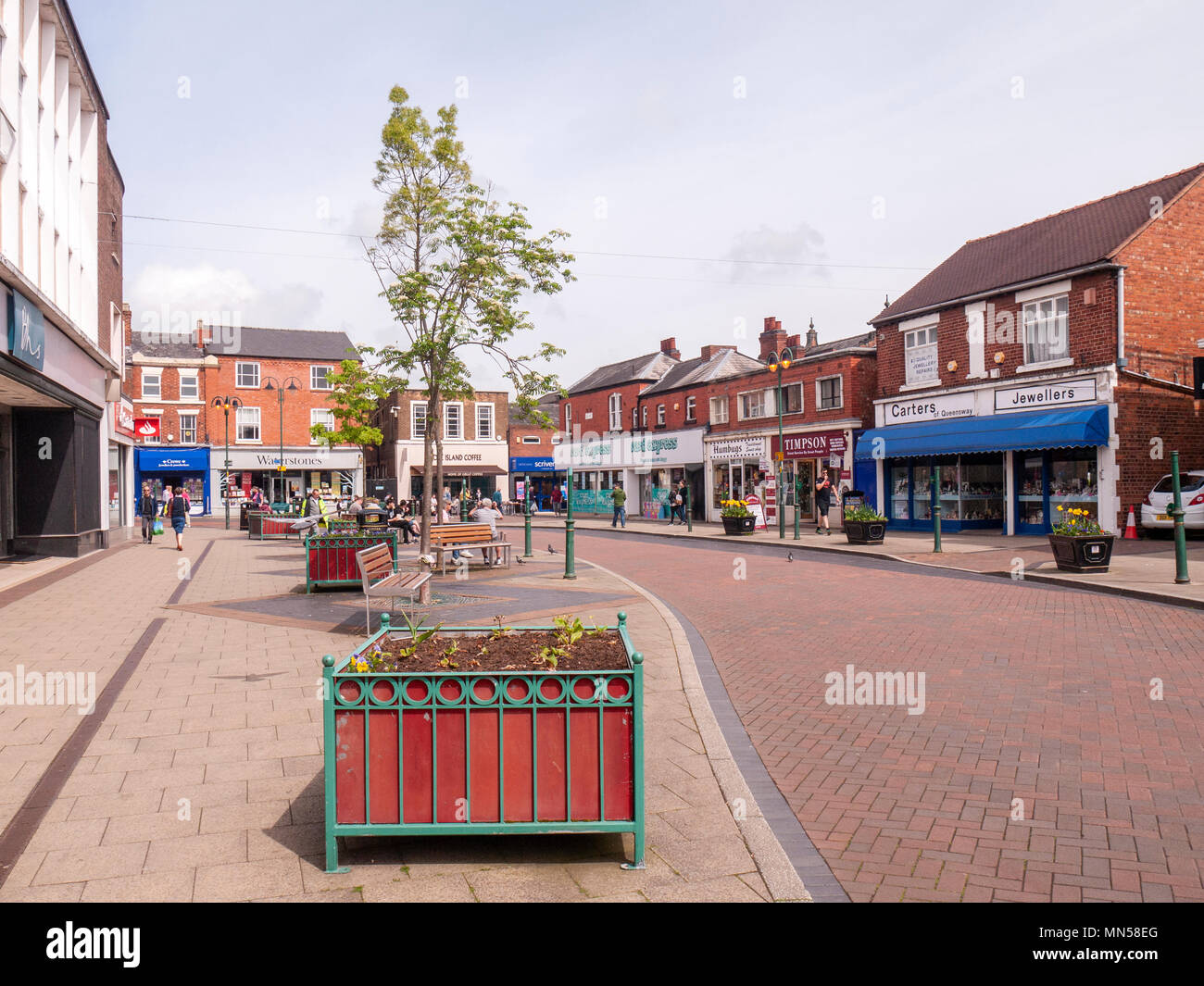 Town centre in Crewe Cheshire UK Stock Photo Alamy
