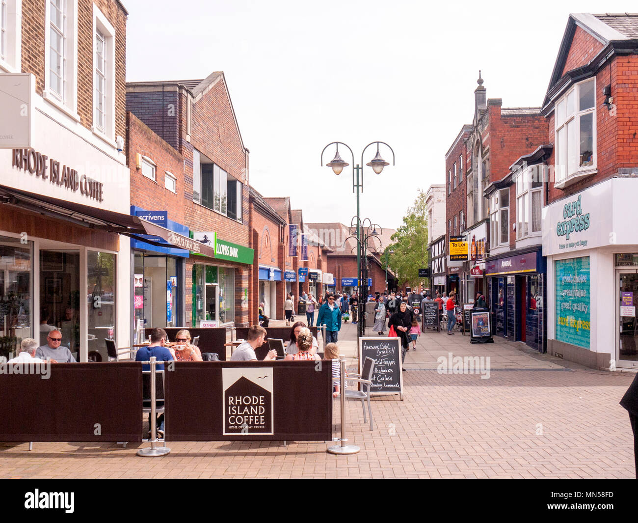Town centre in Crewe Cheshire UK Stock Photo