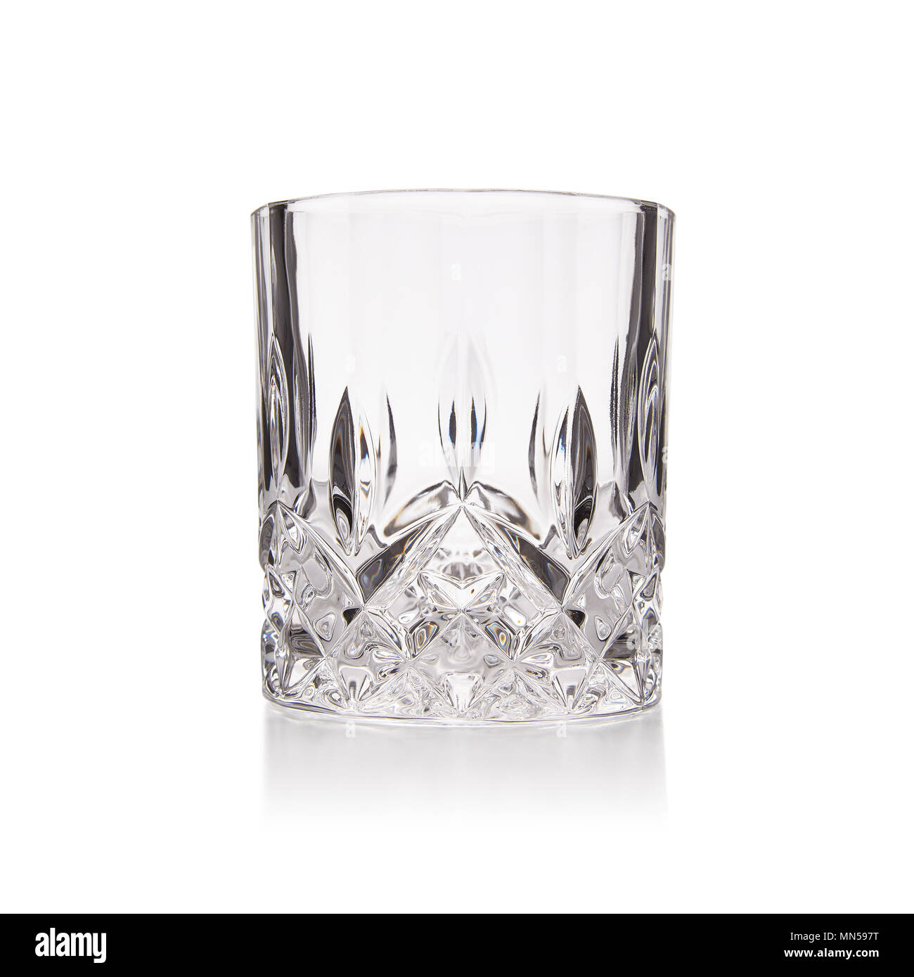 Crystal drinking glass for liquor Stock Photo