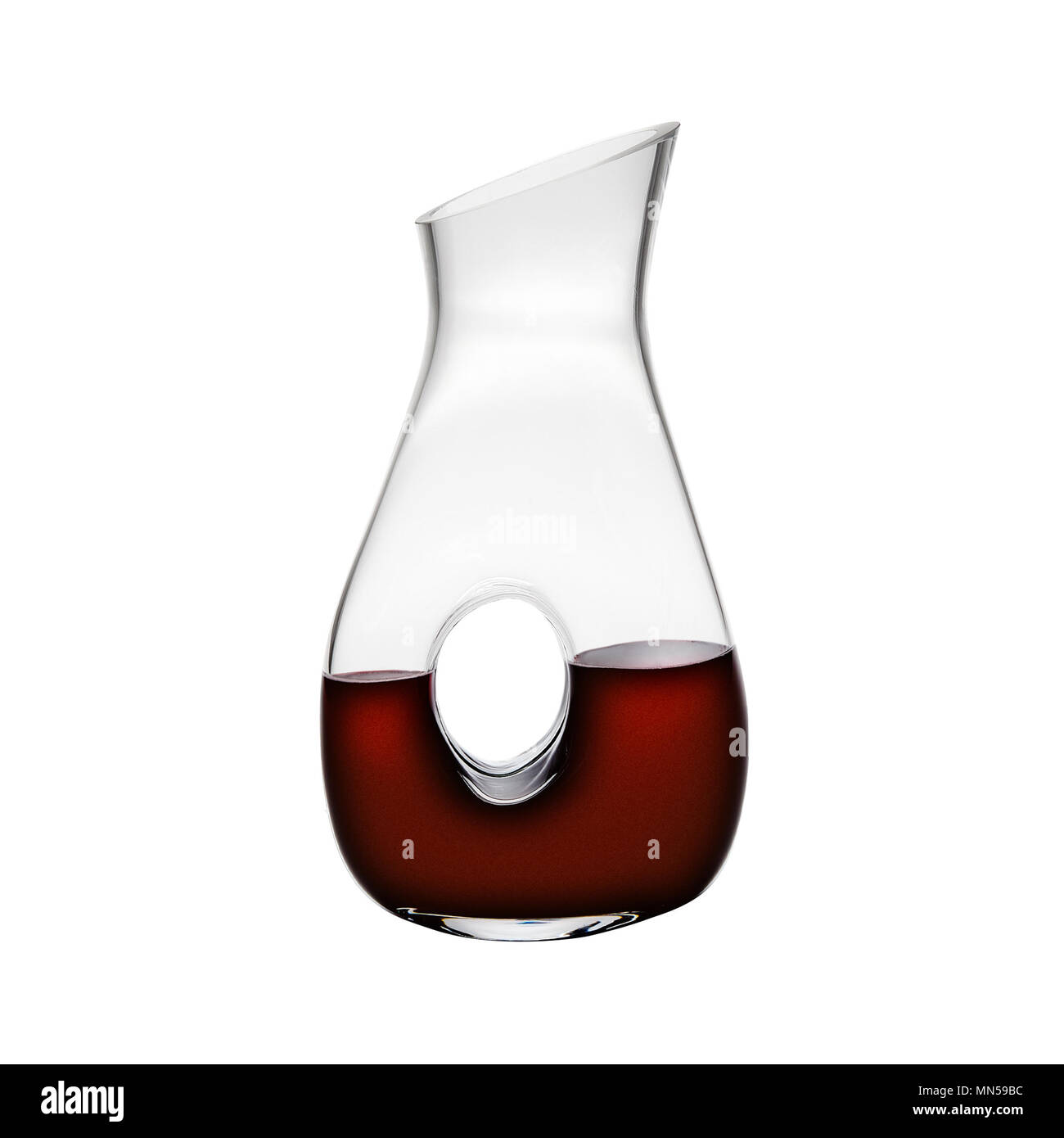 Cut crystal red wine decanter Stock Photo Alamy