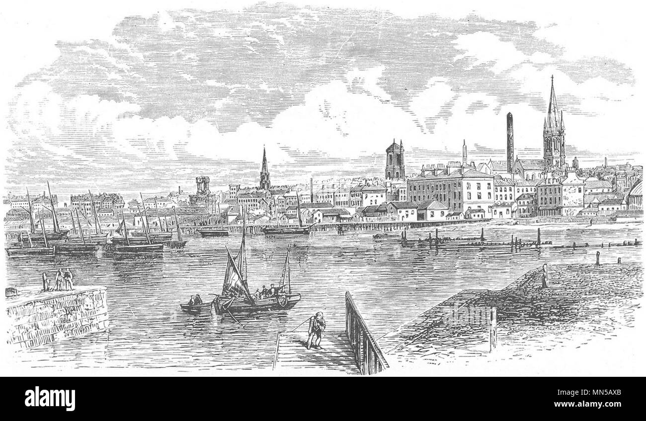 SCOTLAND. Dundee c1886 old antique vintage print picture Stock Photo