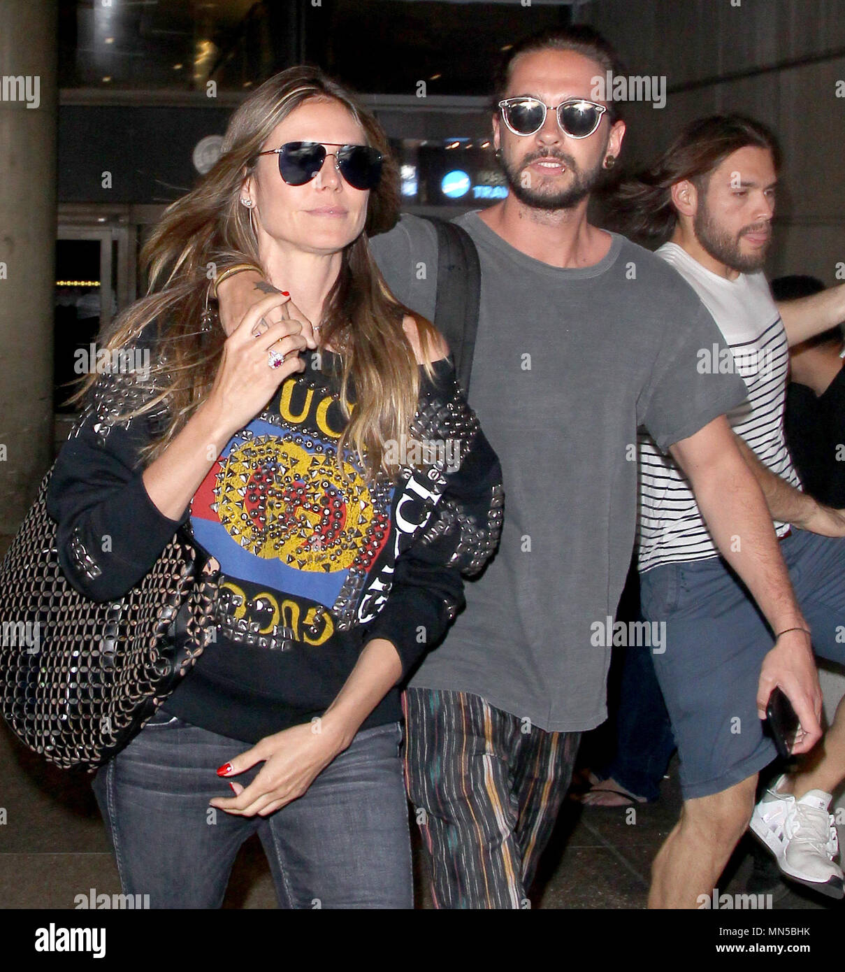 Heidi Klum and Tom Kaulitz at Los Angeles International Airport