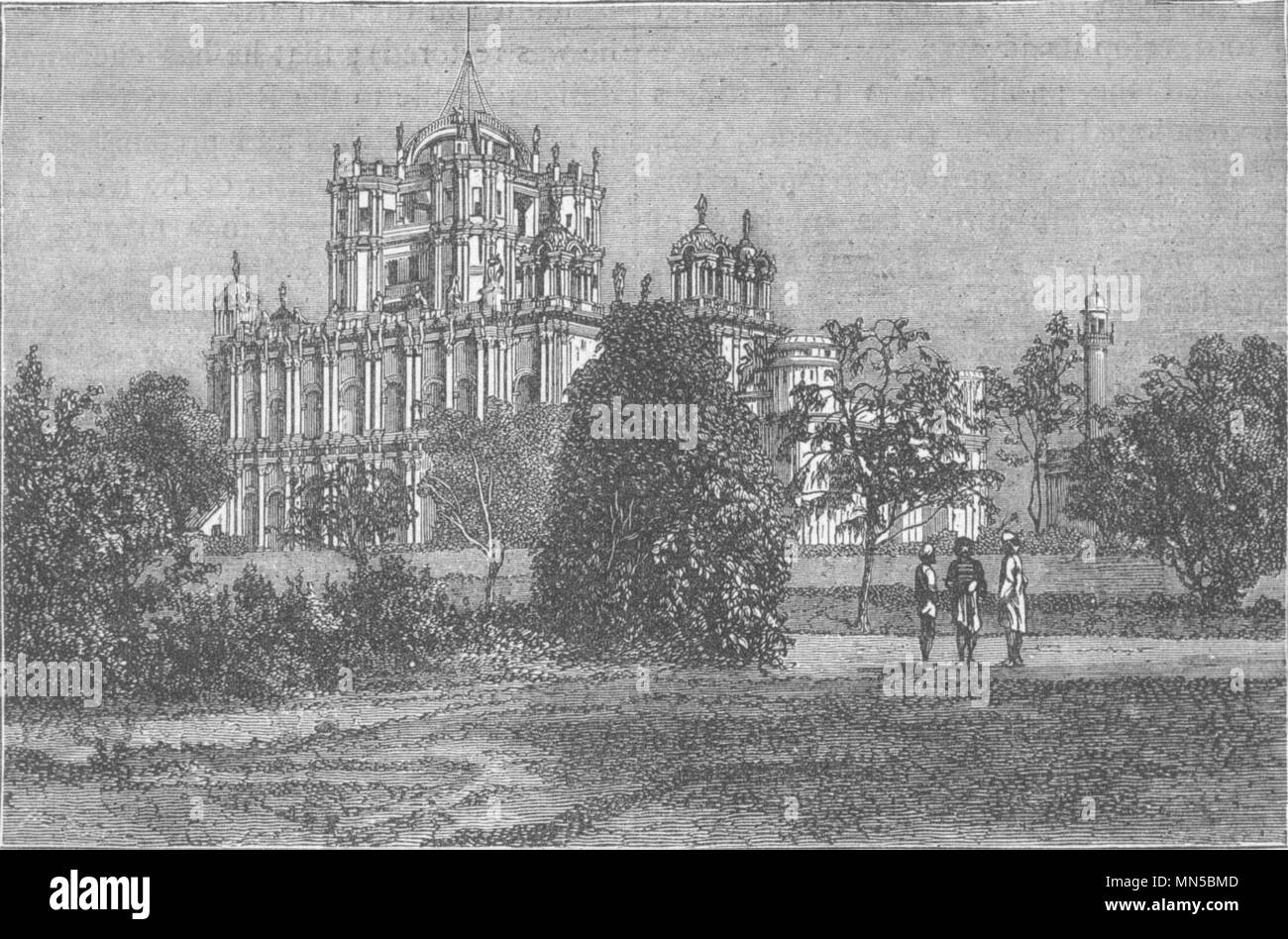 INDIA. Martiniere, Palace of Claude Martin, Lucknow c1880 old antique print Stock Photo