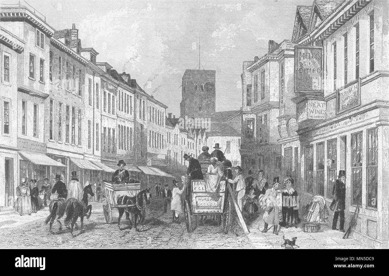 KENT. Dartford. DUGDALE 1845 old antique vintage print picture Stock Photo