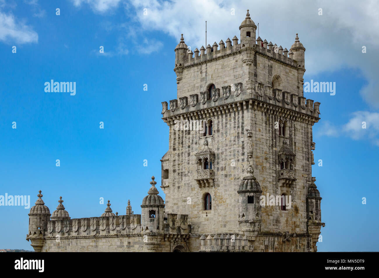 Lisbon Torre de Belem high section Stock Photo