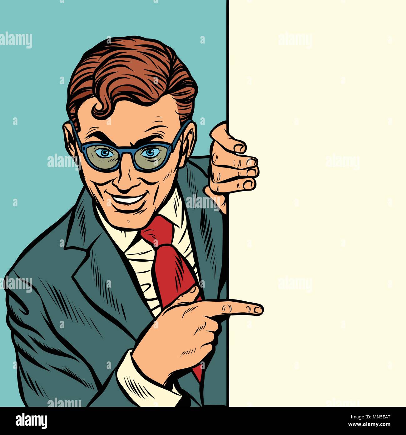 man points copy space background. Pop art retro vector illustration ...
