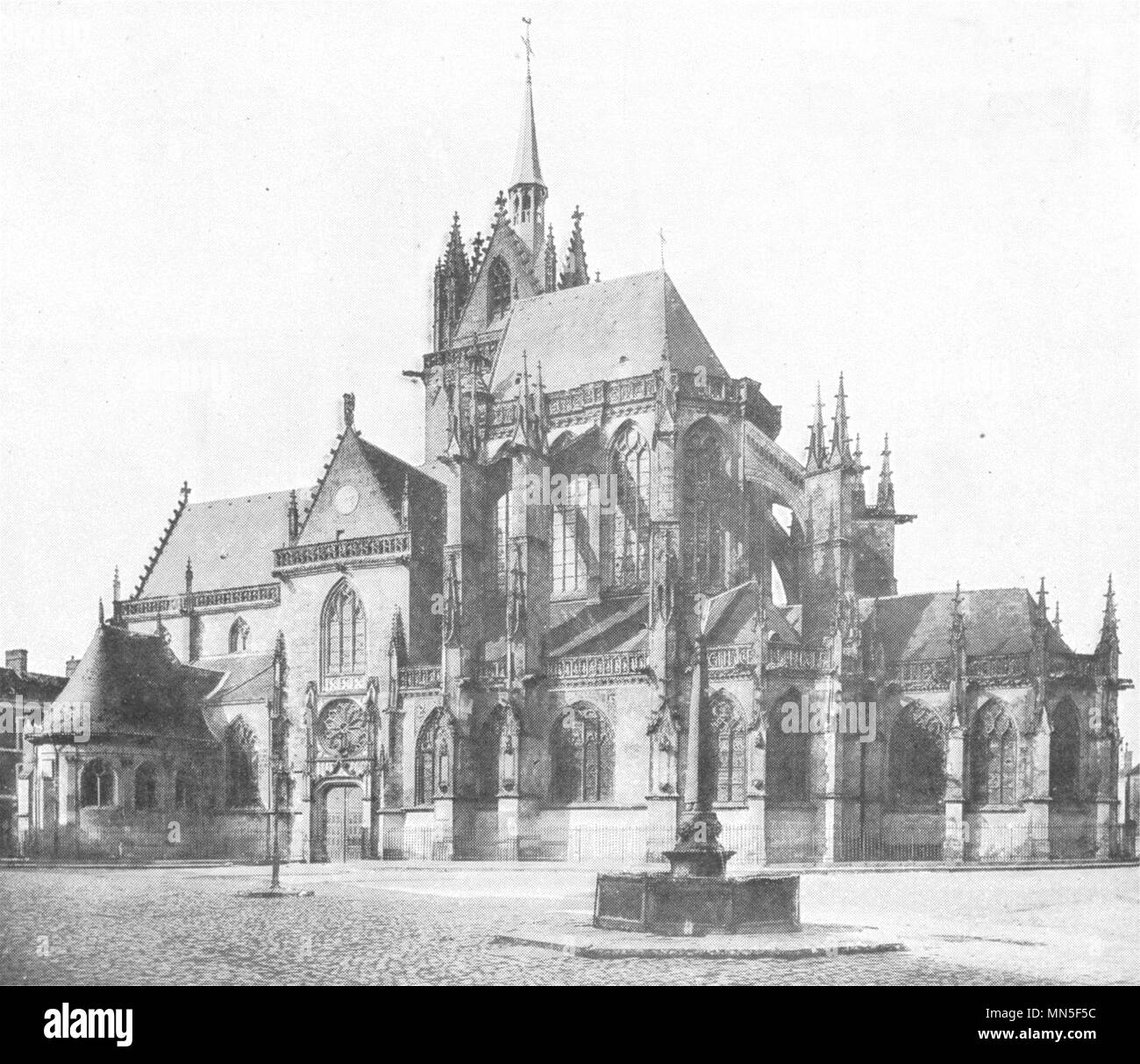 SARTHE. La Ferté- Bernard. Église Notre- Dame 1900 old antique print picture Stock Photo
