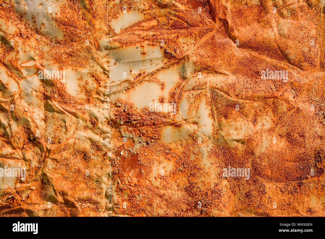 Fence made of old rusty iron metal sheets. Metal texture Stock Photo Alamy