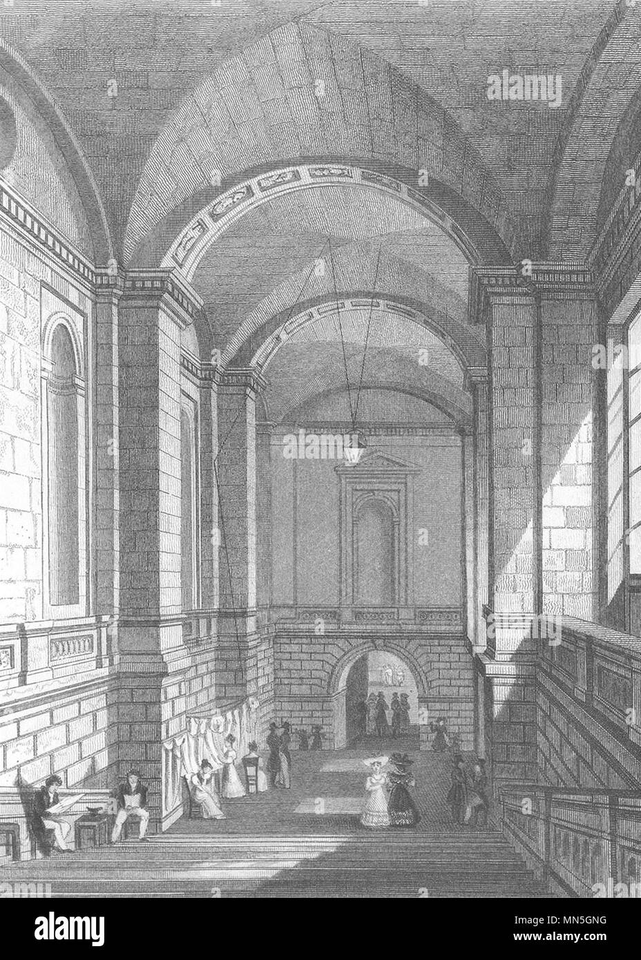 PARIS. L'Escalier du Palais de Justice 1831 old antique vintage print picture Stock Photo