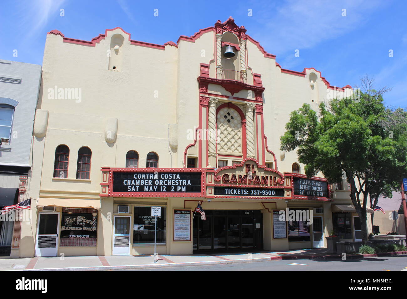 El Campanil Theatre, Antioch, California Stock Photo