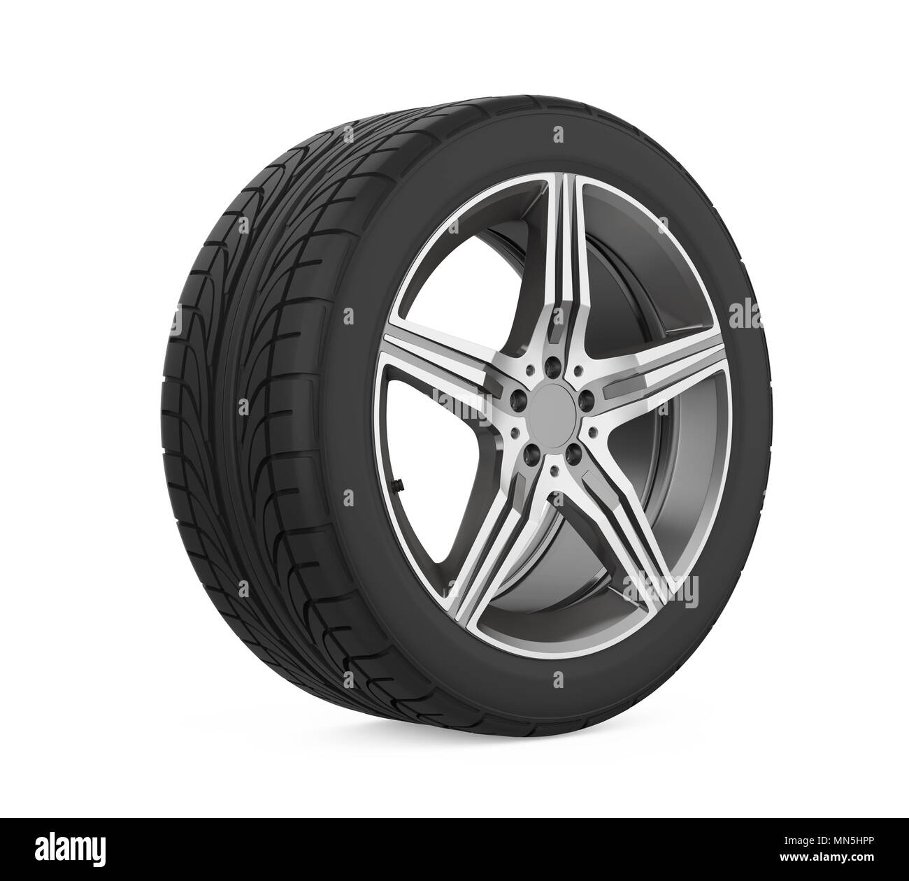 Car Tire Isolated Stock Photo Alamy