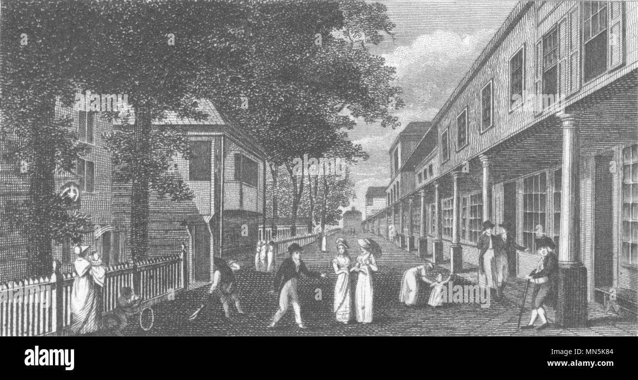 KENT. Tunbridge Wells (2)  1808 old antique vintage print picture Stock Photo