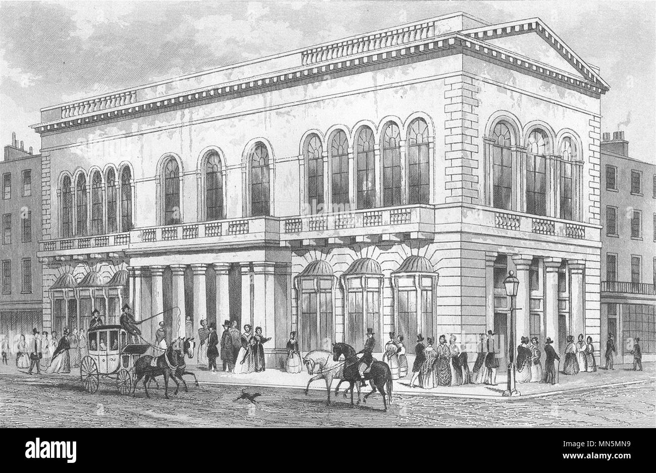 ST JAMES'S BAZAAR. Now 10 St James's Street & 20–21 King Street. DUGDALE c1840 Stock Photo