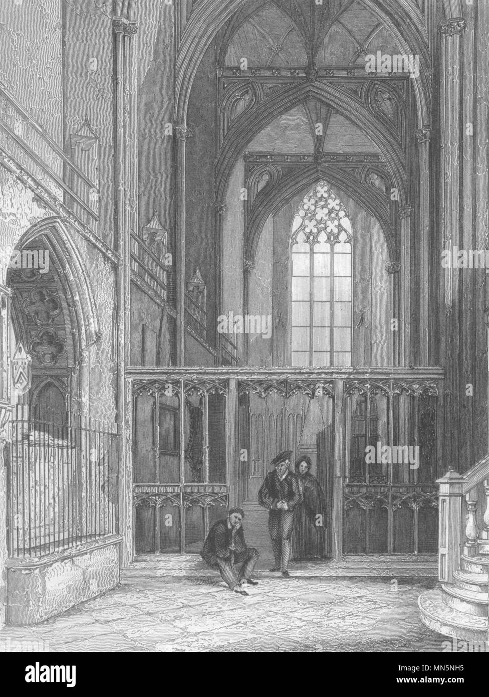 BRISTOL. Bristol Cathedral 1850 old antique vintage print picture Stock Photo