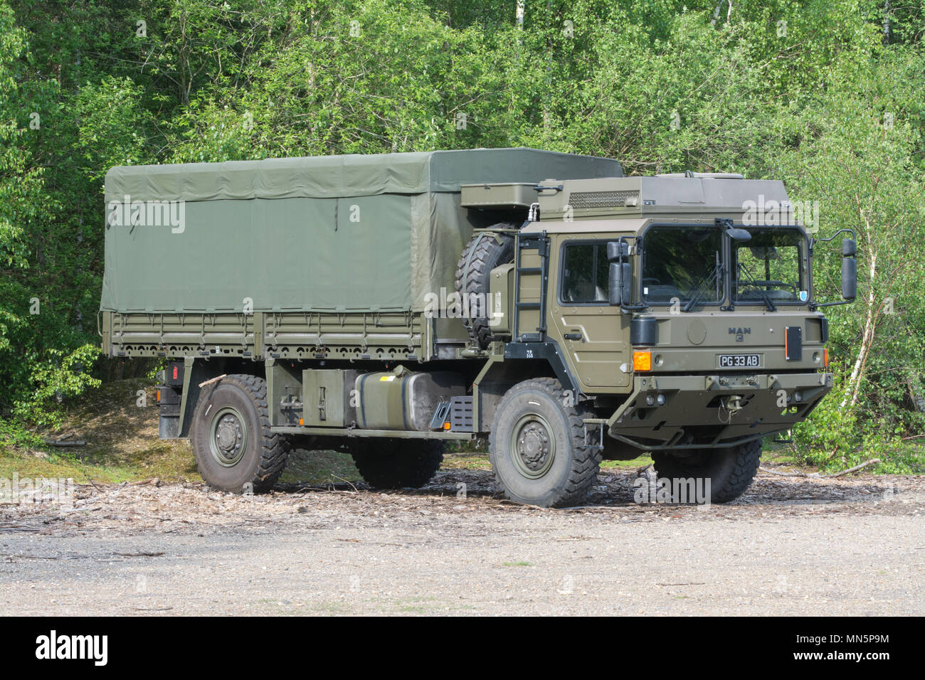 Tactical truck manufactured by Rheinmetall MAN Military Vehicles (RMMV) Stock Photo