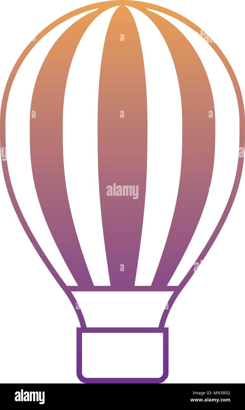 hot air balloon icon over white background, vector illustration Stock ...