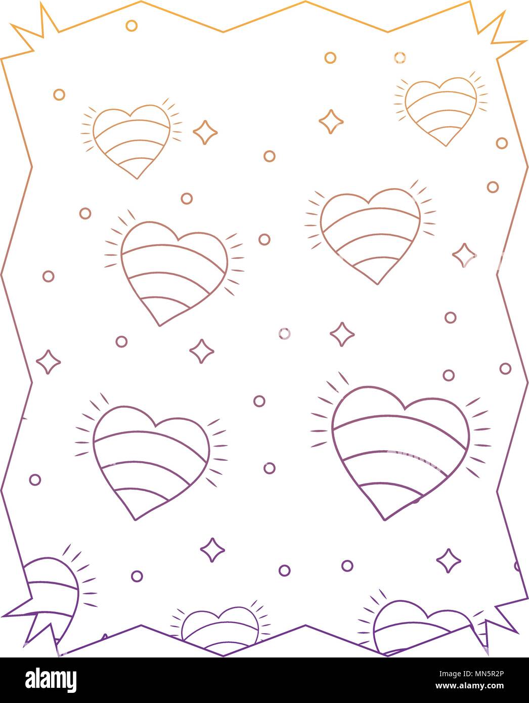 abstract frame with hearts pattern, vector illustration Stock Vector ...
