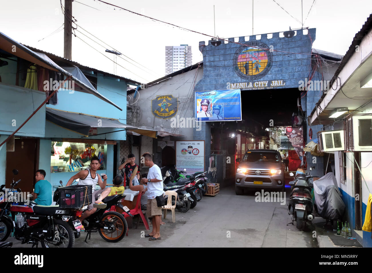 Gate to the entrance to Manila City Jail Prison in Manila, Philippines