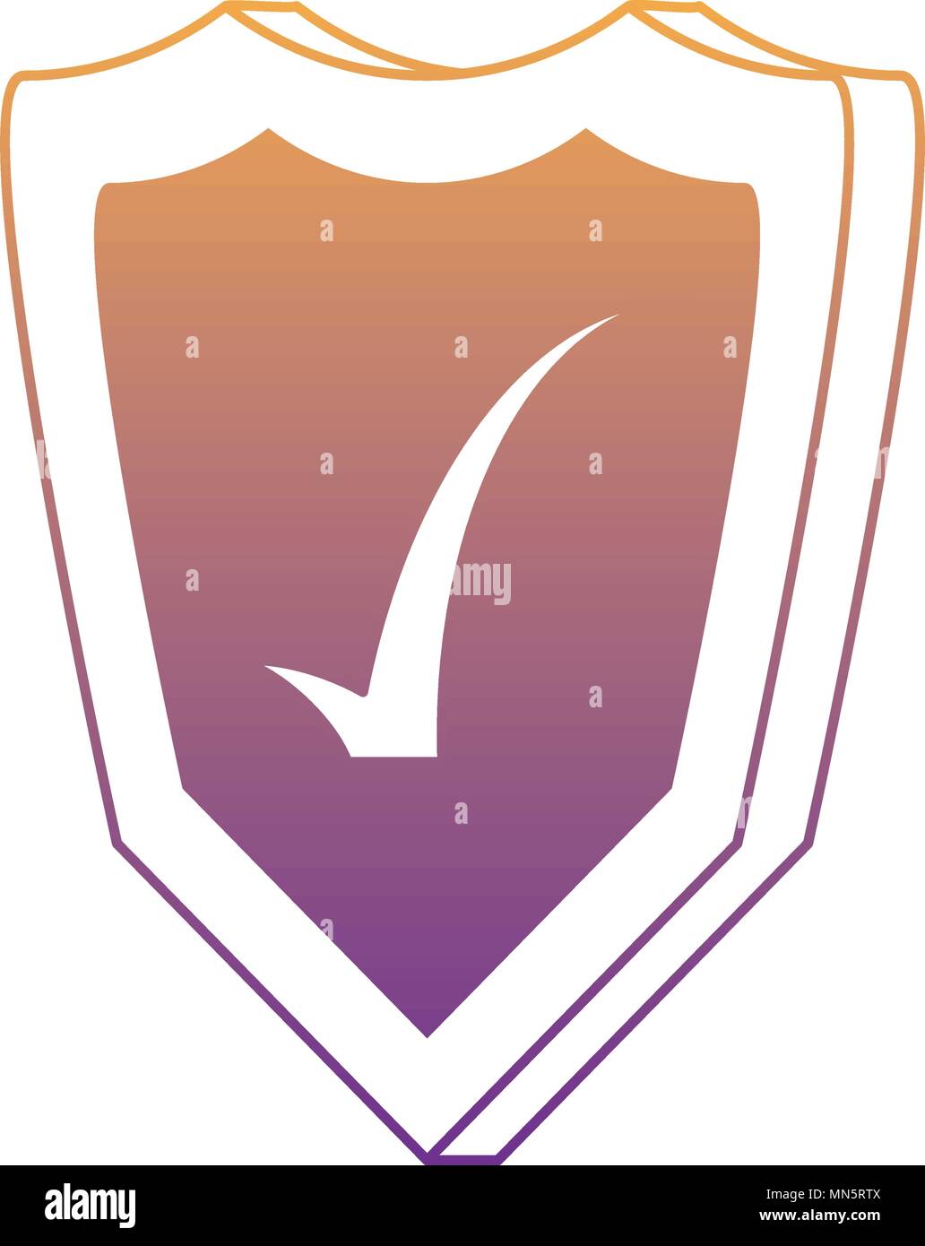 shield with check icon over white background, vector illustration Stock ...