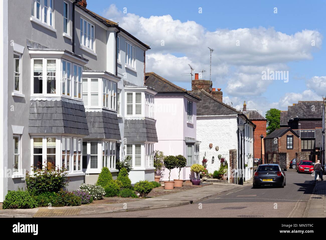 Old historic houses in the town centre of Arundel West Sussex England UK Stock Photo