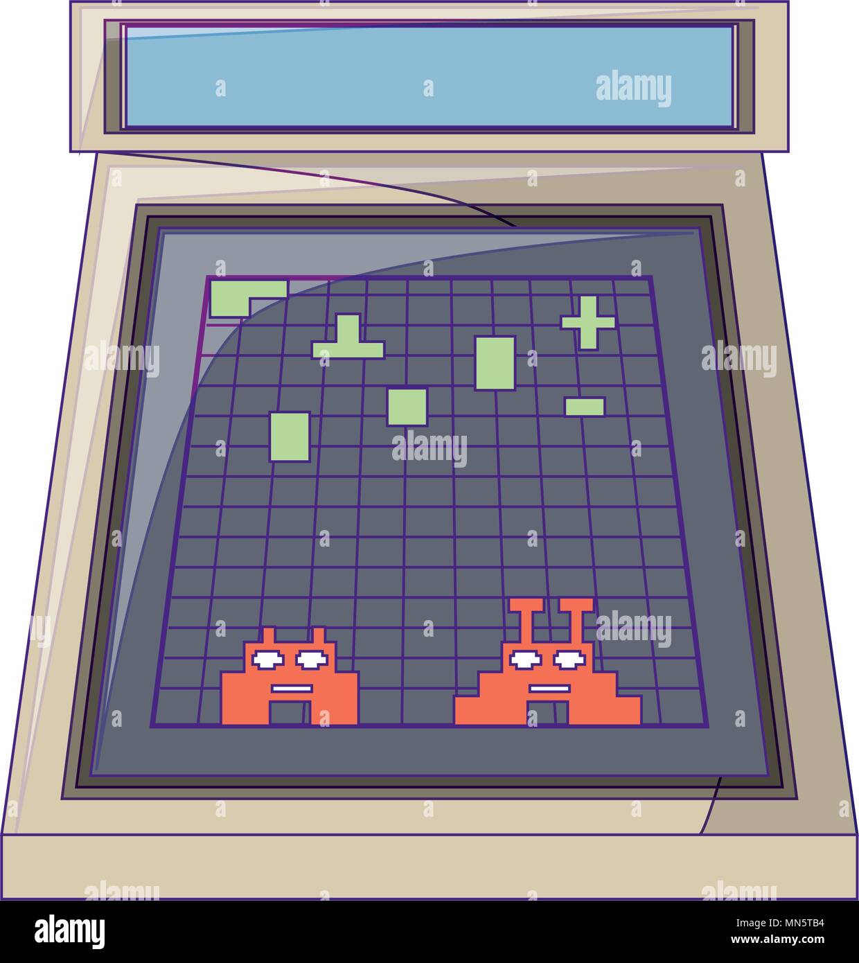 arcade machine icon over white background, colorful design. vector ...