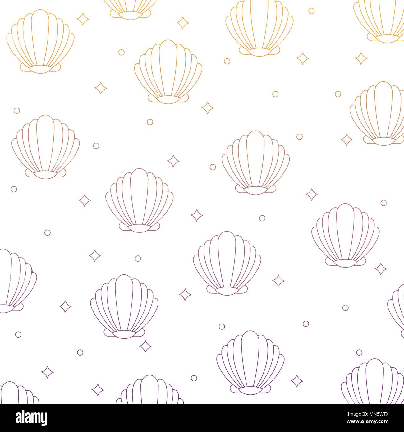 background of seashell pattern, vector illustration Stock Vector Image ...
