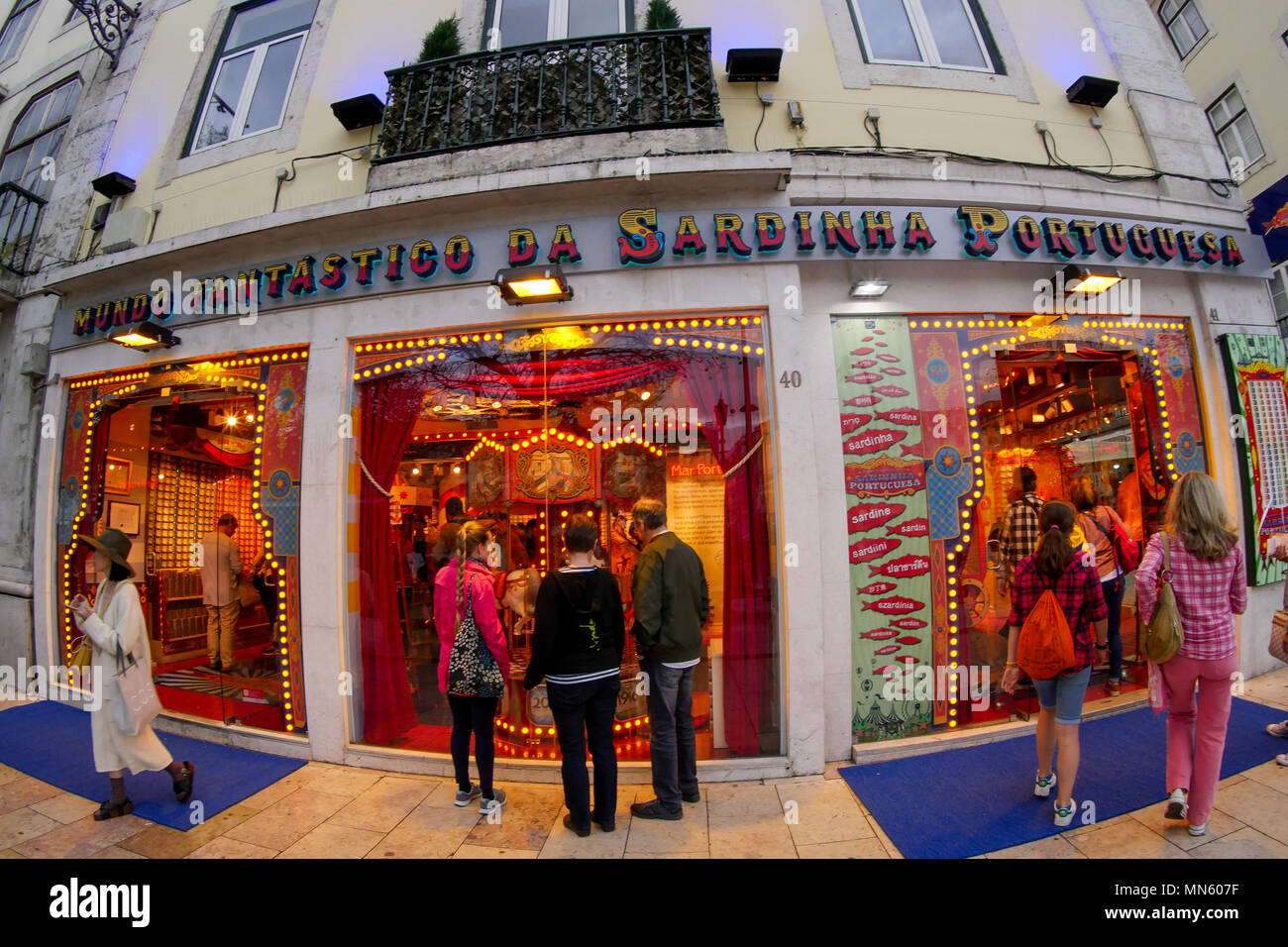 The Fantastic World of the Portuguese sardine, a touristic curiosity, Lisbon, Portugal Stock Photo
