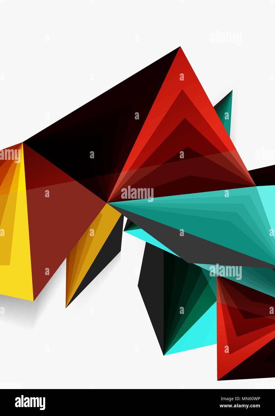 Vector low poly style 3d triangle line. Vector low poly style 3d ...