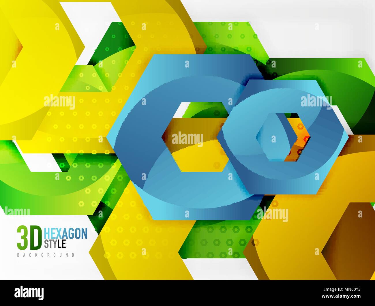 Vector 3d hexagon background. Vector 3d effect hexagon background Stock Vector