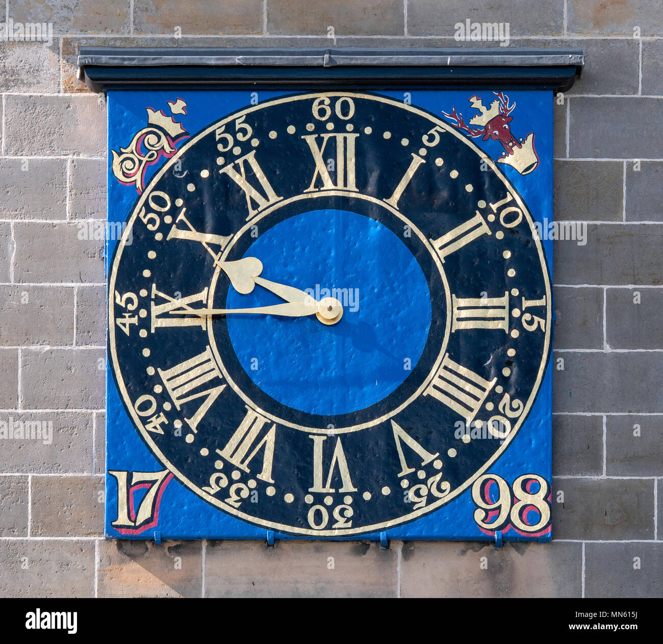 Bellie Kirk clock face, Fochabers, Moray, Scotland Stock Photo