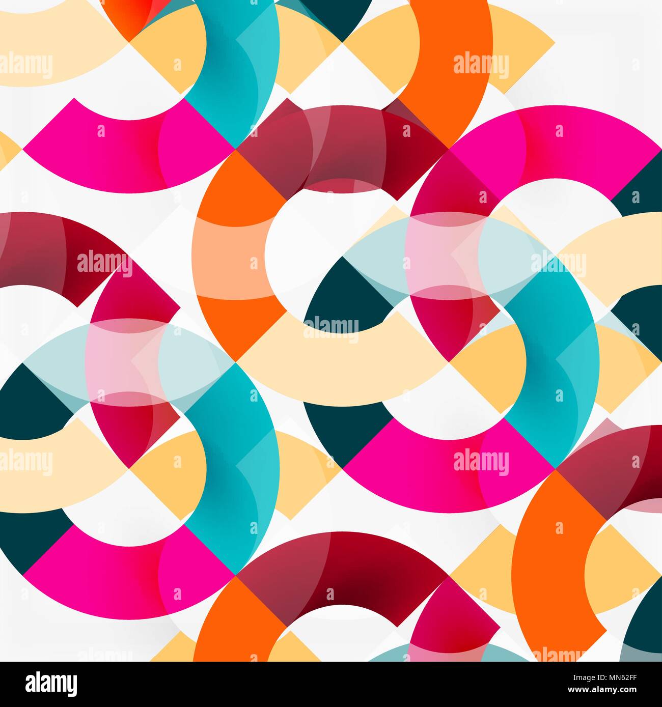Colorful rings on grey background, modern geometric pattern design ...