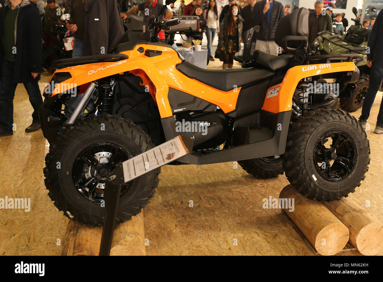 ISTANBUL, TURKEY - FEBRUARY 24, 2018: Can-Am Outlander ATV on display at  Motobike Istanbul in Istanbul Exhibition Center Stock Photo - Alamy