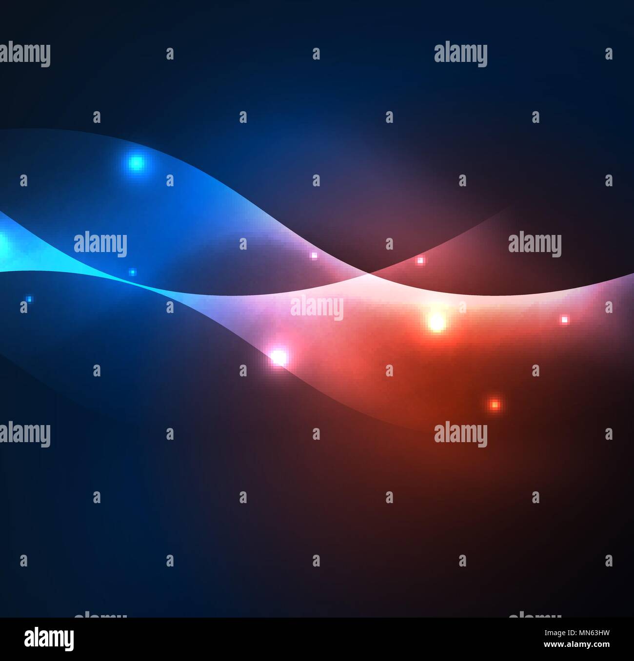 Illuminated neon waves. Vector abstract illuminated neon waves Stock Vector