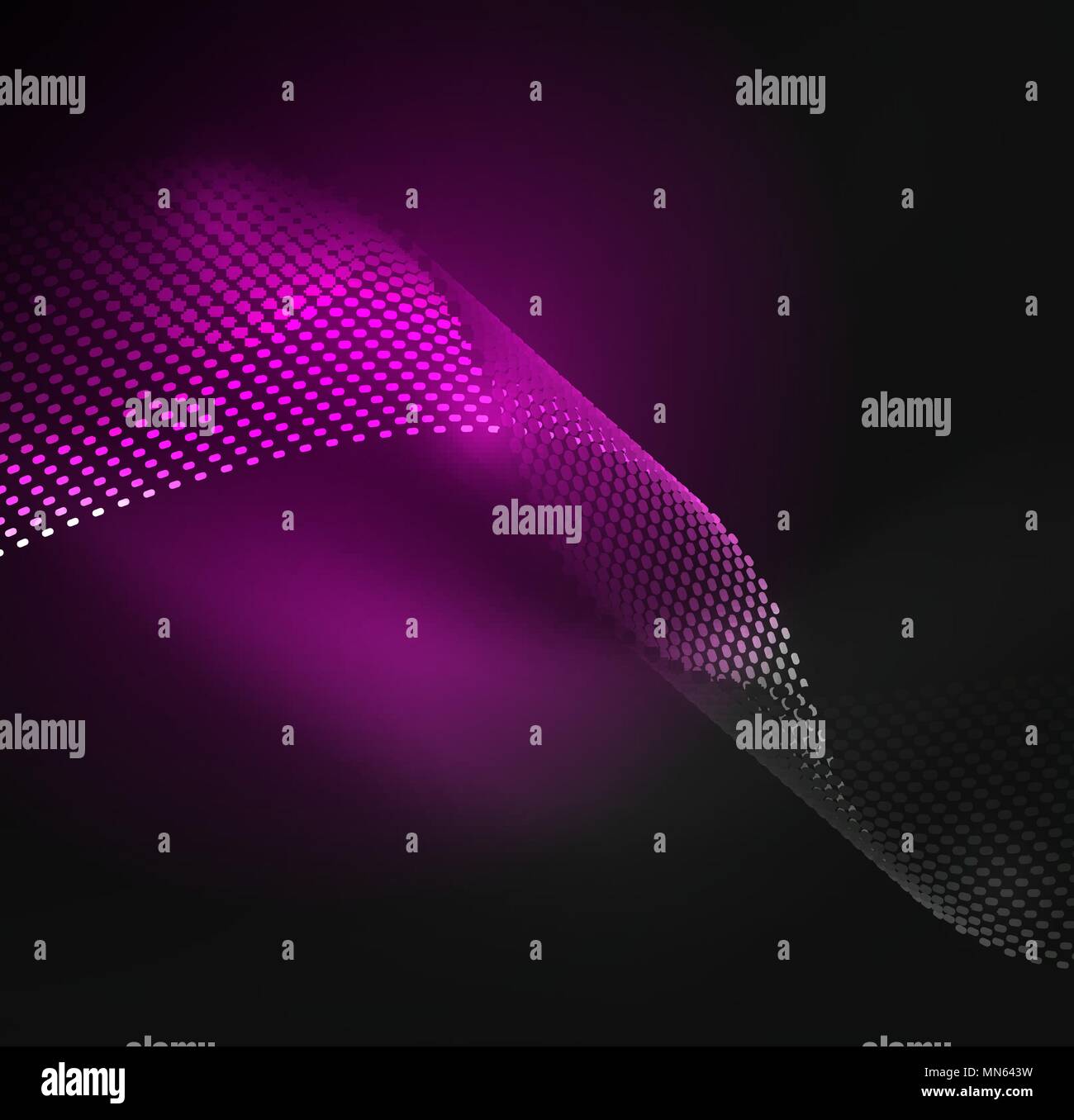 Glowing particles wave design template. Glowing particles wave design template, vector technology light concept Stock Vector